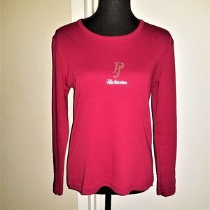 Perlarara Red Embellished T-Shirt - M